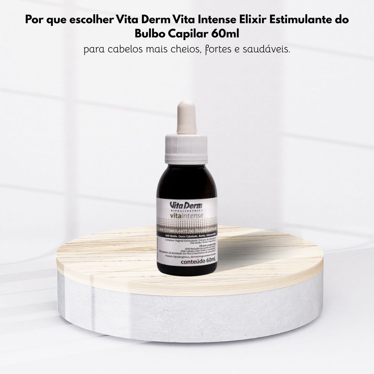 Vita Derm Vita Intense Elixir Estimulante do Bulbo Capilar com Ácido Hialurônico 60 ml