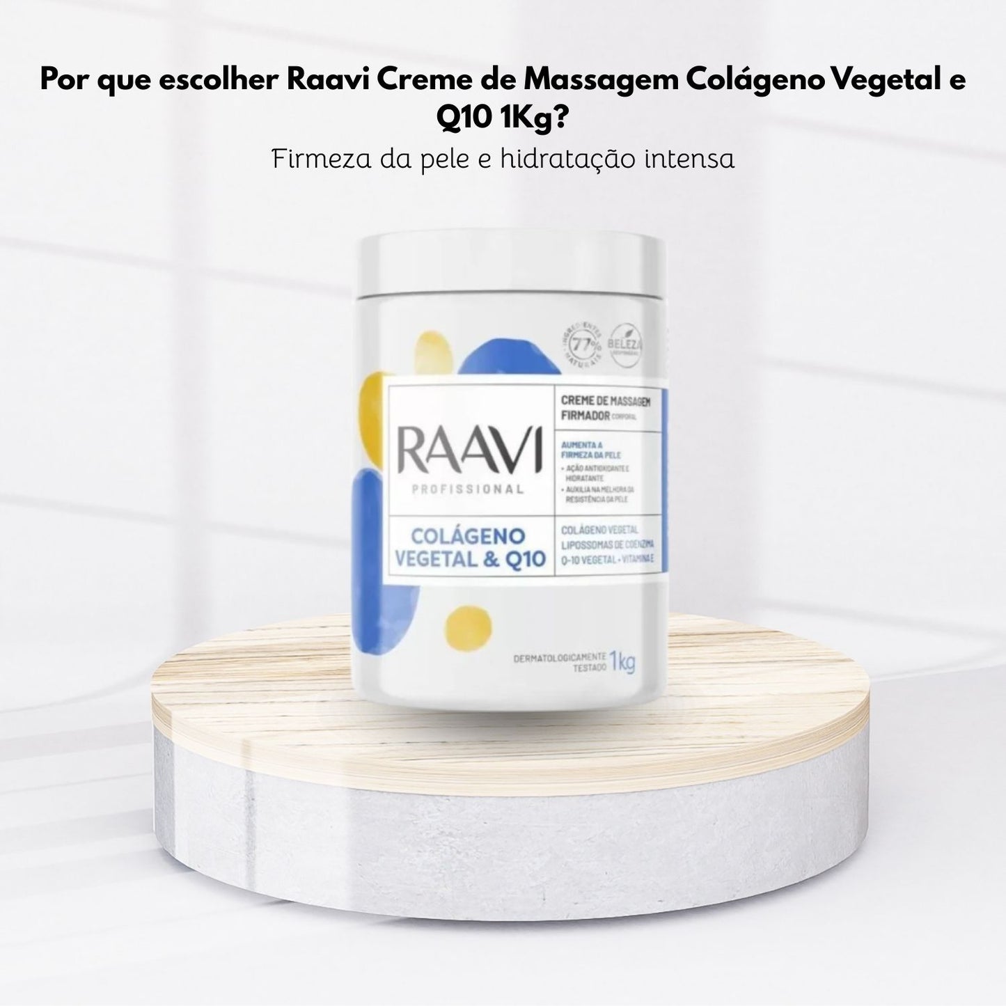 Raavi Creme de Massagem Colágeno Vegetal e Q10 1 Kg