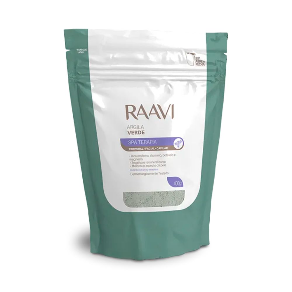 Raavi SPA Terapia Corporal Facial Capilar Argila Verde 400 g