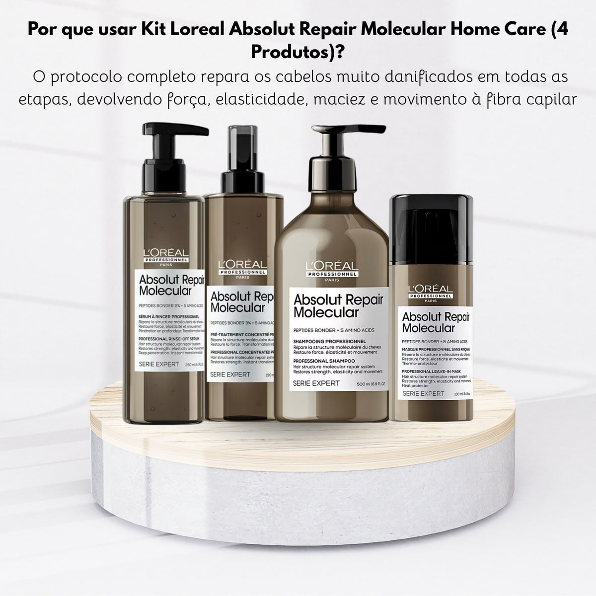 Kit Loreal Absolut Repair Molecular Home Care (4 Produtos)