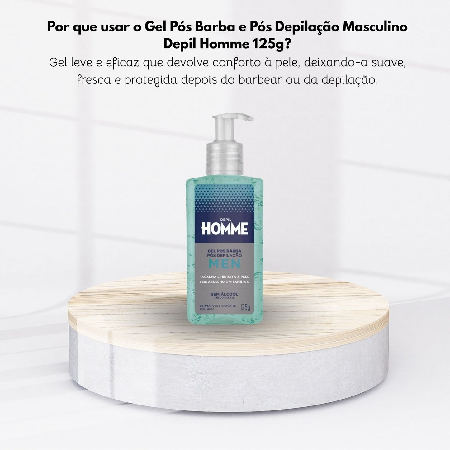 Depil Bella Homme Gel Pós-Barba e Pós-Depilação 125 g