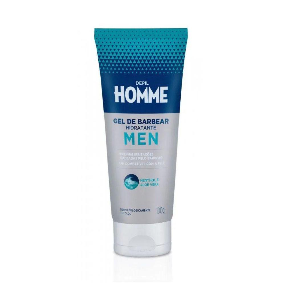 Depil Homme Gel de Barbear Hidratante 100 g