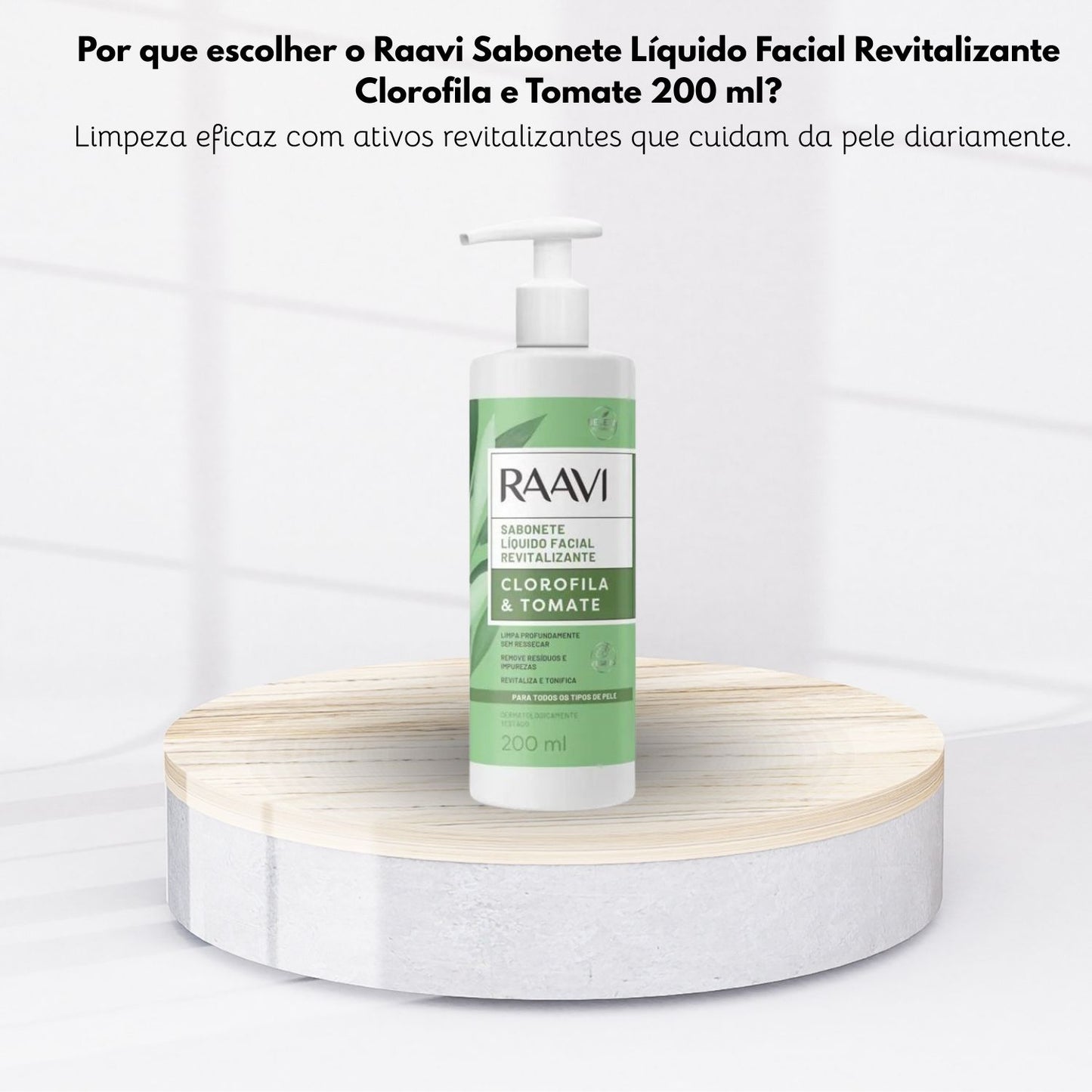 Raavi Sabonete Líquido Facial Revitalizante Clorofila e Tomate 200 ml