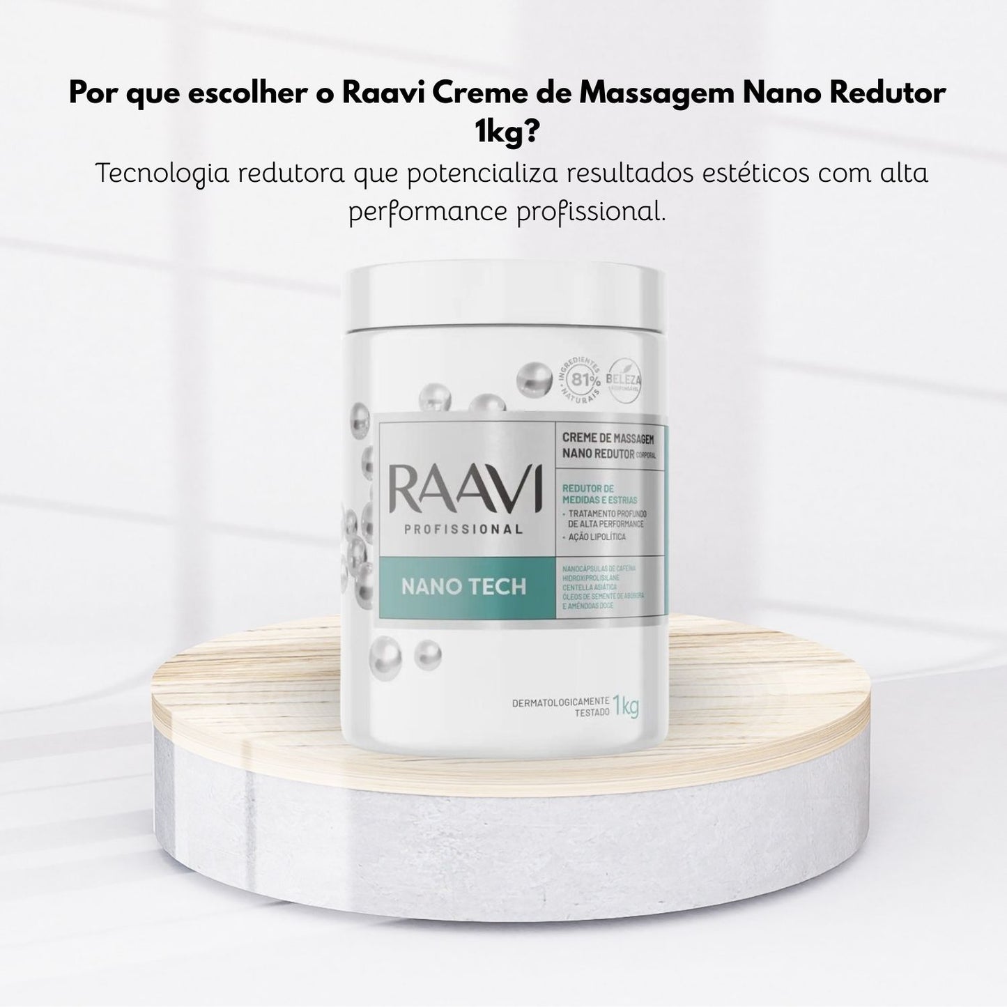 Raavi Creme de Massagem Nano Redutor 1 Kg