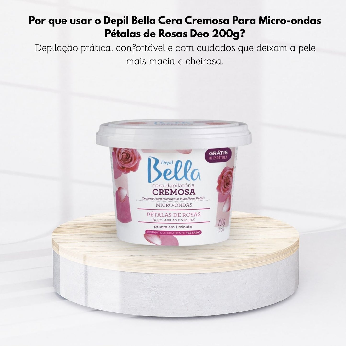 Cera Depilatória Depil Bella para Micro-Ondas Pétalas 200 g