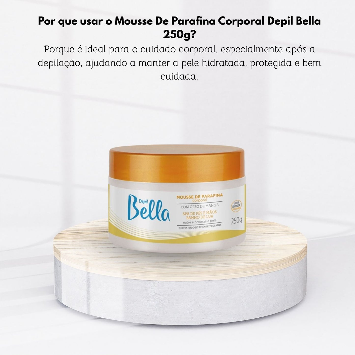 Depil Bella Mousse de Parafina Oleo de Manga 250 g