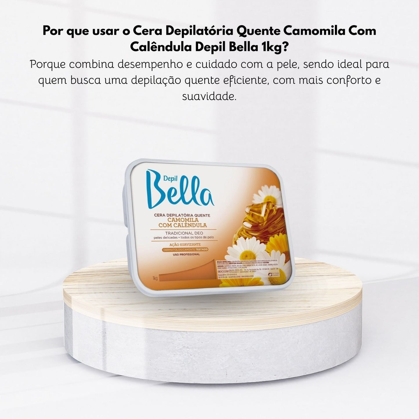 Cera Depilatória Depil Bella Camomila com Calêndula 1000 g