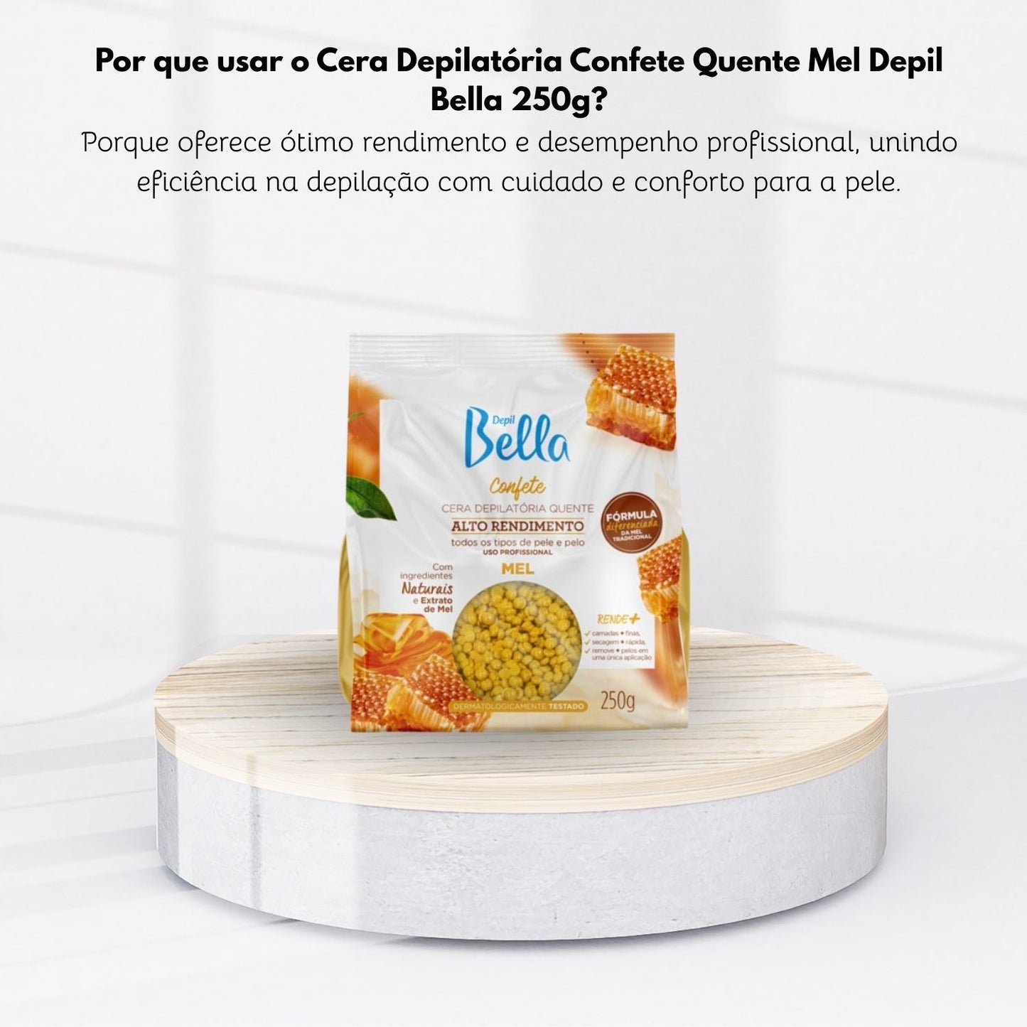 Cera Depilatória Depil Bella Quente Confete Mel 250 g