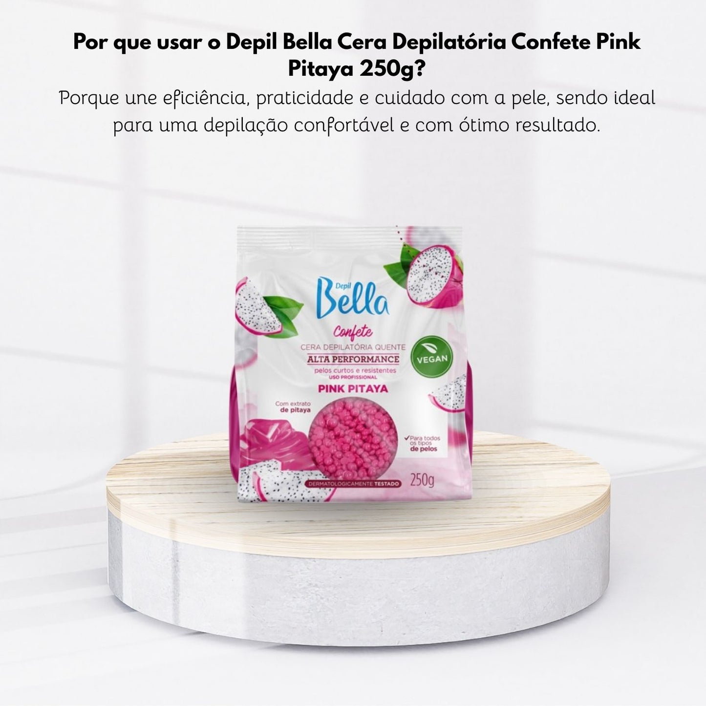 Cera Depilatória Depil Bella Quente Confete Pink Pitaya 250 g
