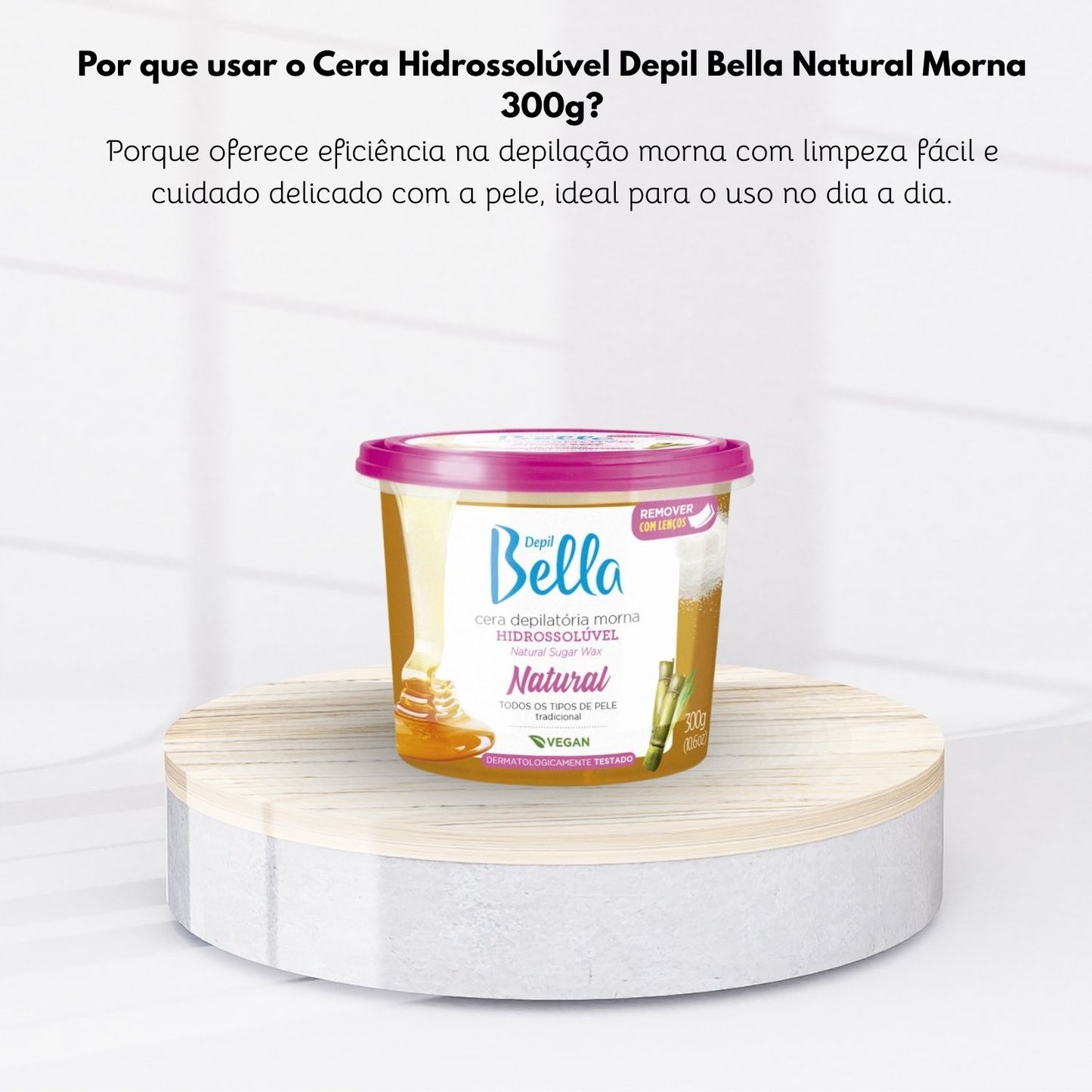 Cera Depilatória Depil Bella Hidrossolúvel Natural 300 g