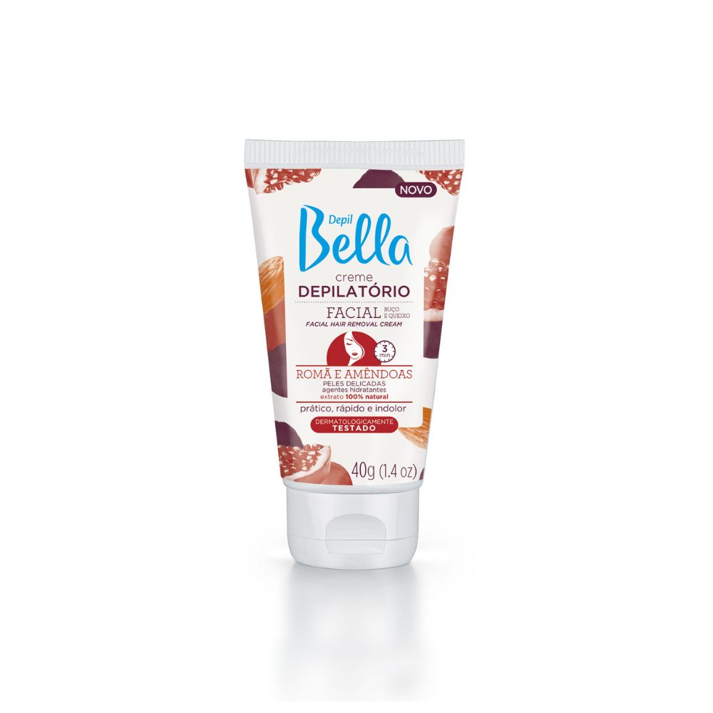 Depil Bella Creme Depilatório Facial Romã e Amêndoas 40 g