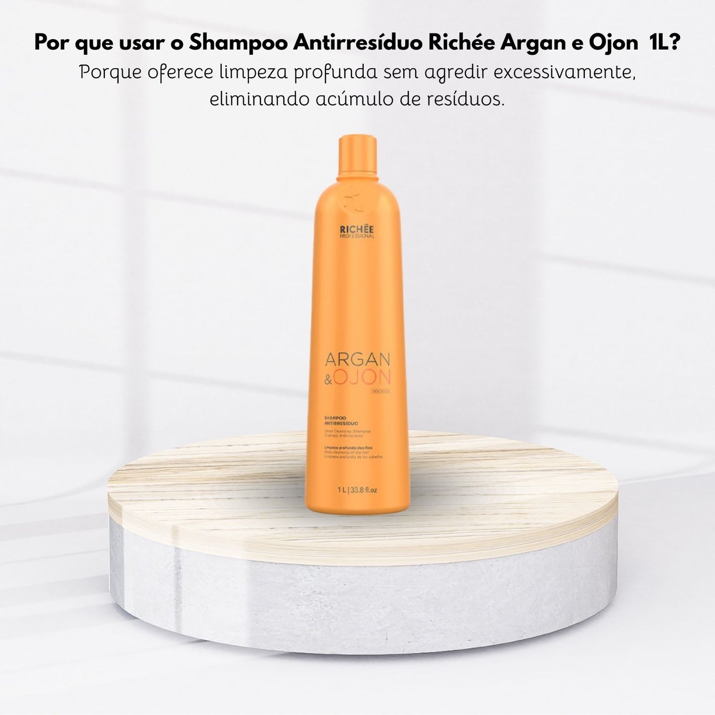 Shampoo Antirresíduo Richée Argan e Ojon 1 Litro
