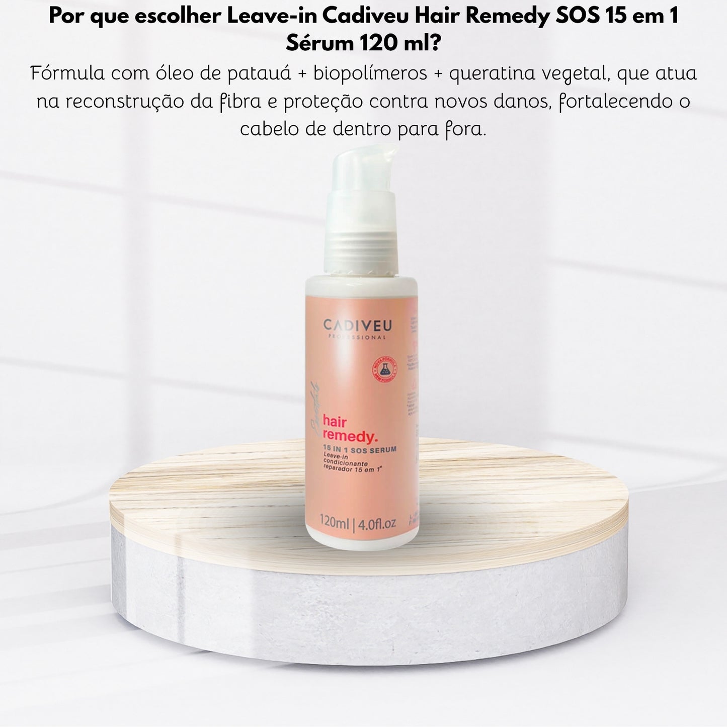 Leave-in Cadiveu Hair Remedy SOS 15 em 1 Sérum 120 ml