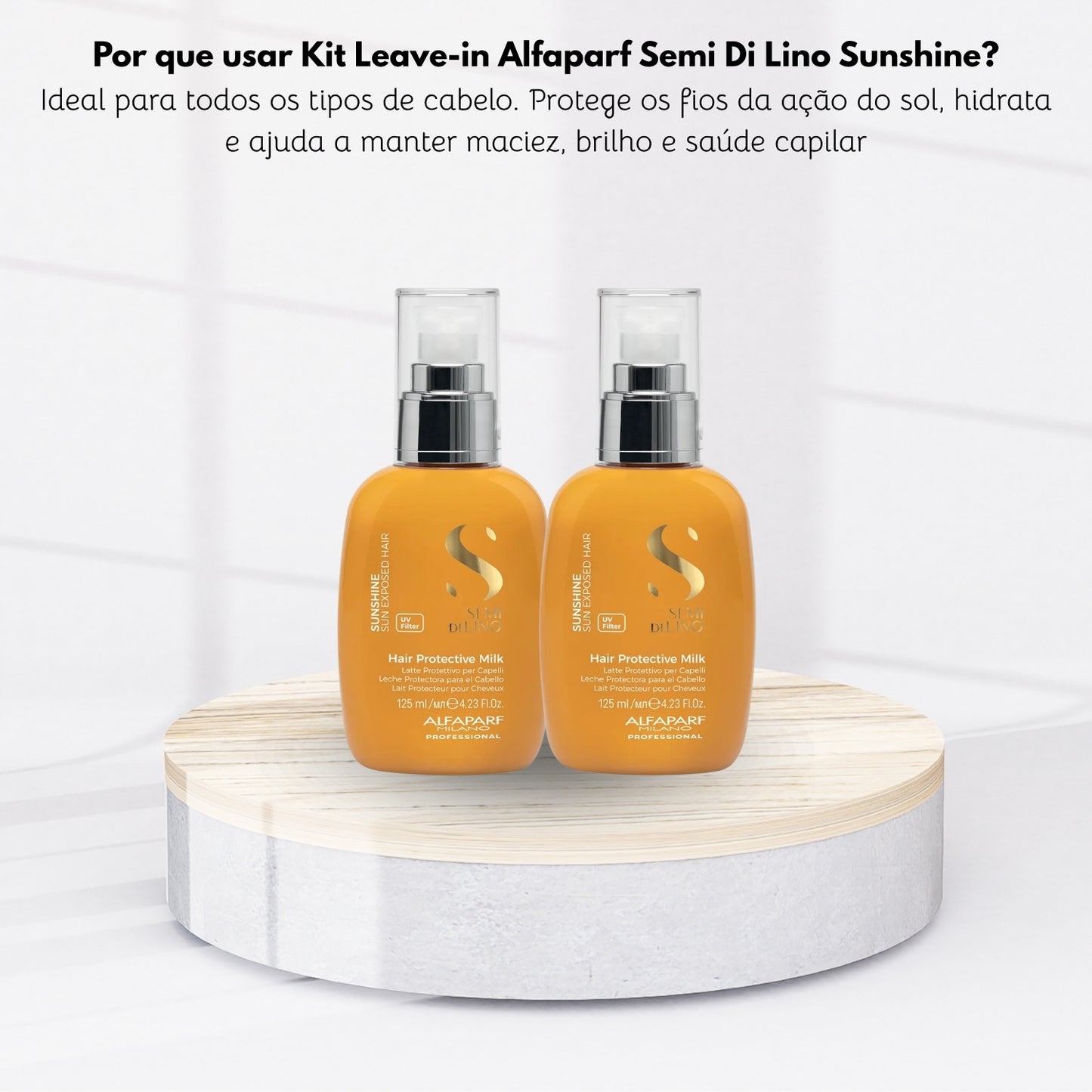 Kit Alfaparf Semi Di Lino Sunshine 2 Leave-in 125 ml
