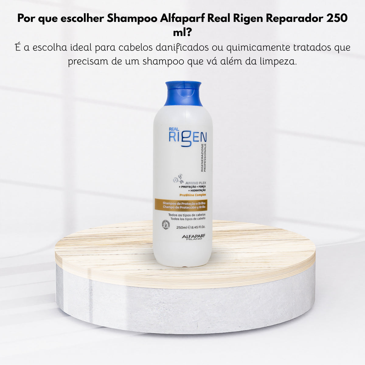 Shampoo Alfaparf Real Rigen Reparador Hidratante 250 ml