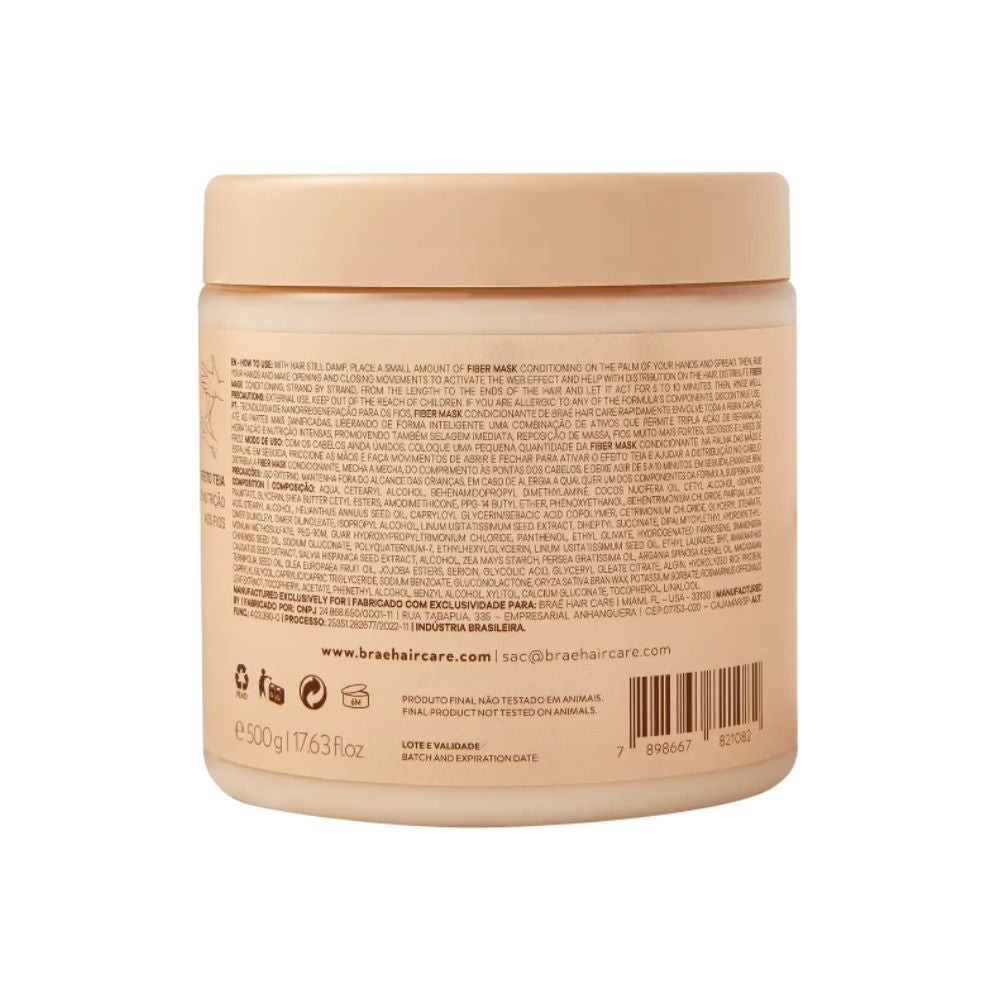 Máscara Braé Fiber Mask Efeito Teia 500 g