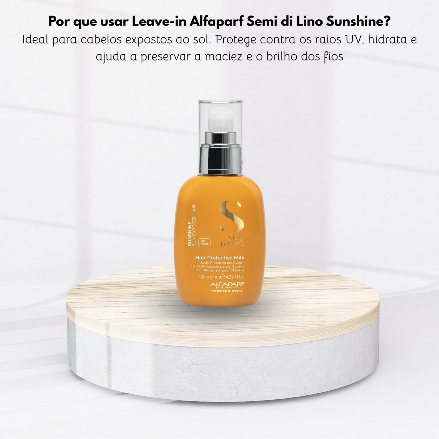 Leave-in Alfaparf Semi Di Lino Sunshine Hair Protective Milk 125 ml