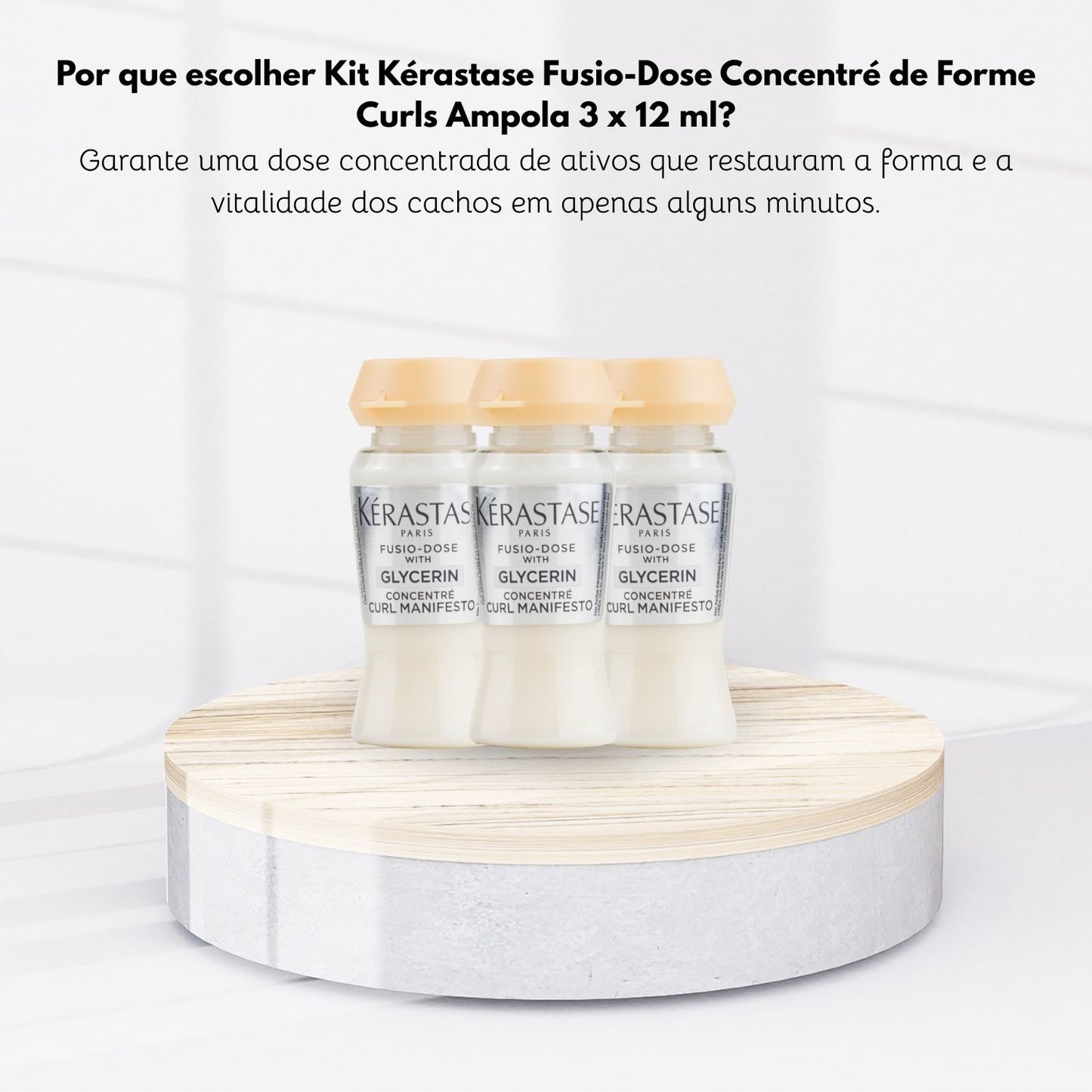 Kit Kérastase Fusio-Dose Concentré de Forme Curls Ampola 3 x 12 ml