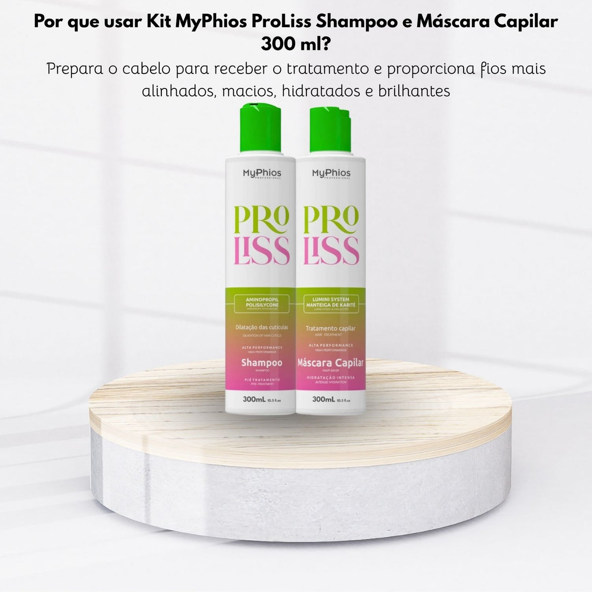Kit MyPhios ProLiss Realinhamento Shampoo e Máscara 300 ml