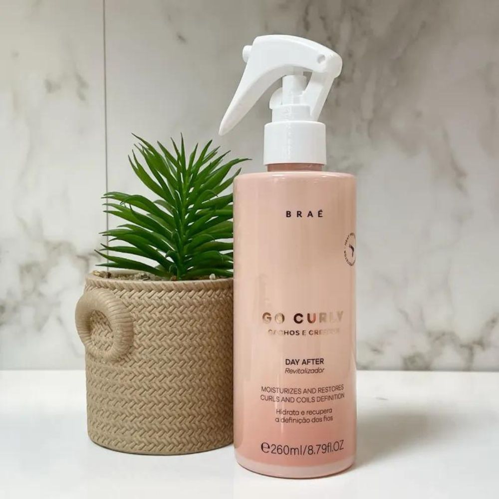 Spray Braé Go Curly Cachos e Crespos Day After Condicionante para Cabelo Cacheado 260ml