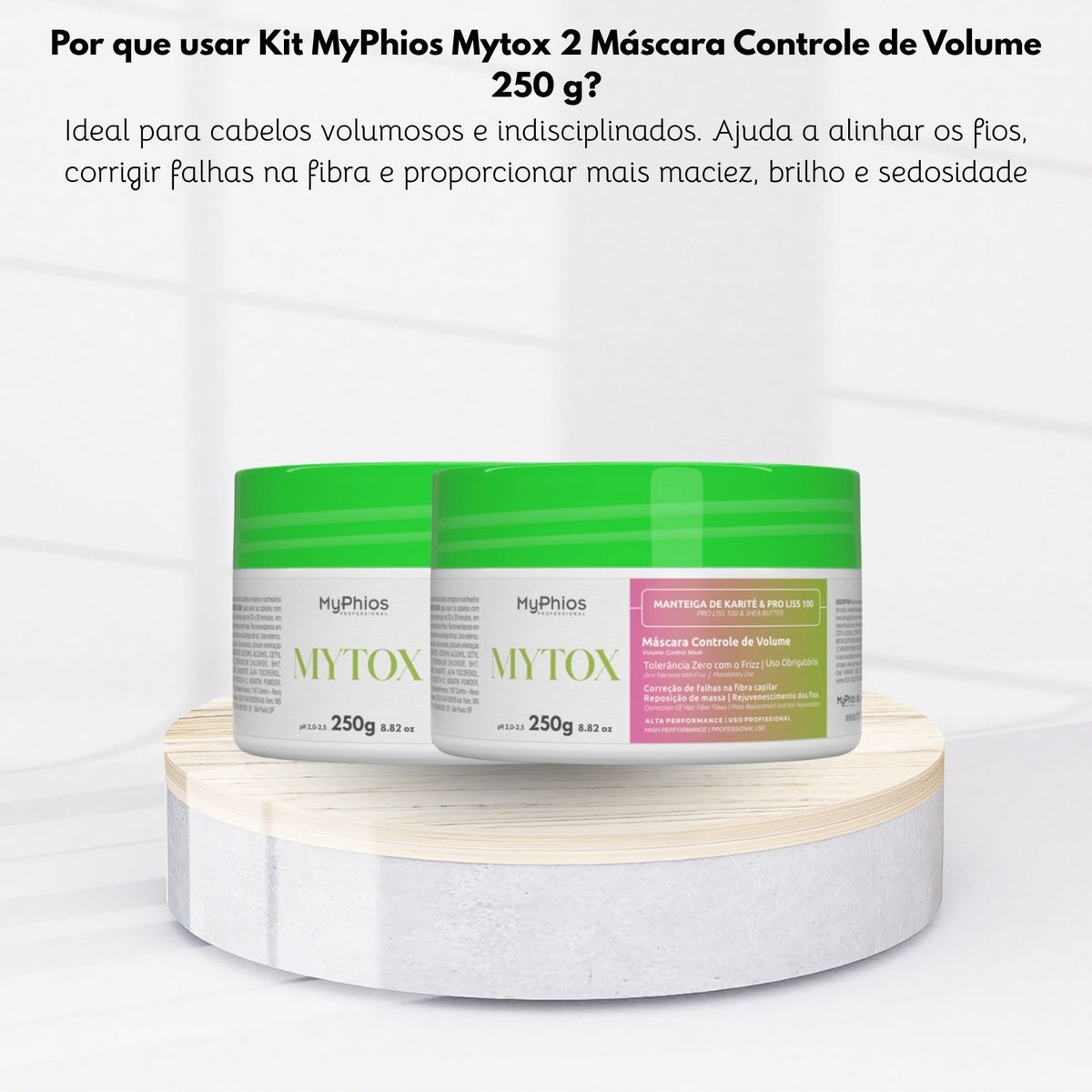 Kit MyPhios Mytox 2 Máscara Controle de Volume 250 g