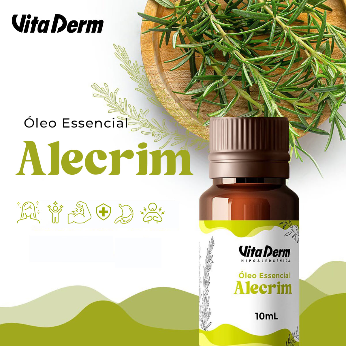 Oleo Essencial Vita Derm de Alecrim 10 ml