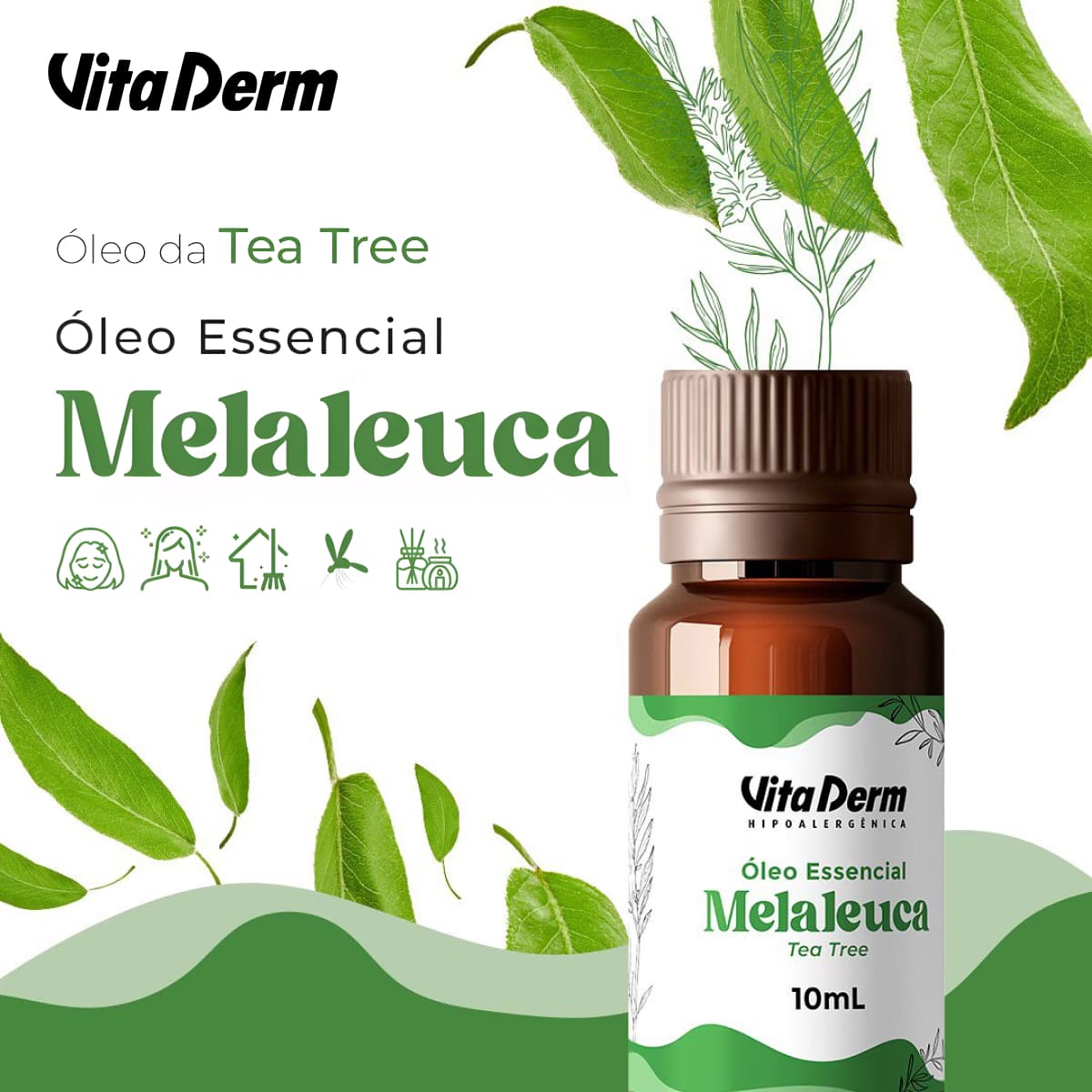 Oleo Essencial Vita Derm de Melaleuca 10 ml