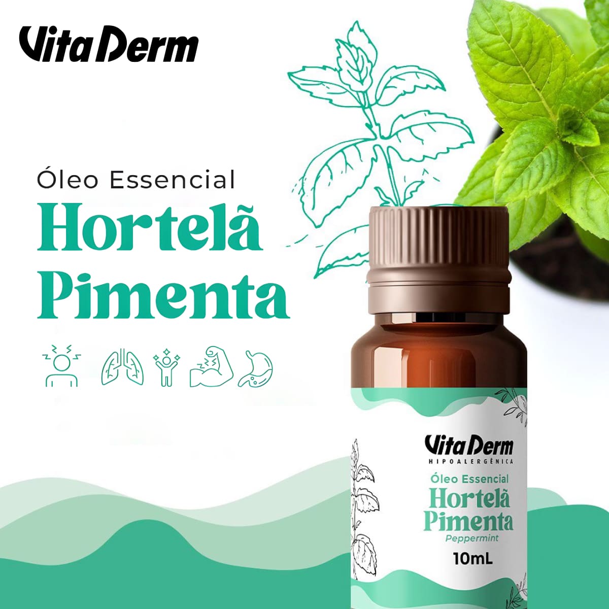 Oleo Essencial Vita Derm de Hortela Pimenta 10 ml