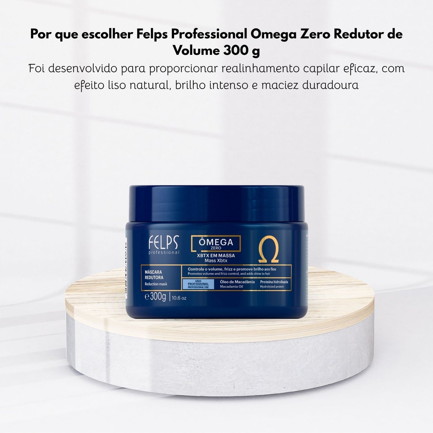 Botox Capilar Felps Omega Zero Redutor de Volume 300 g