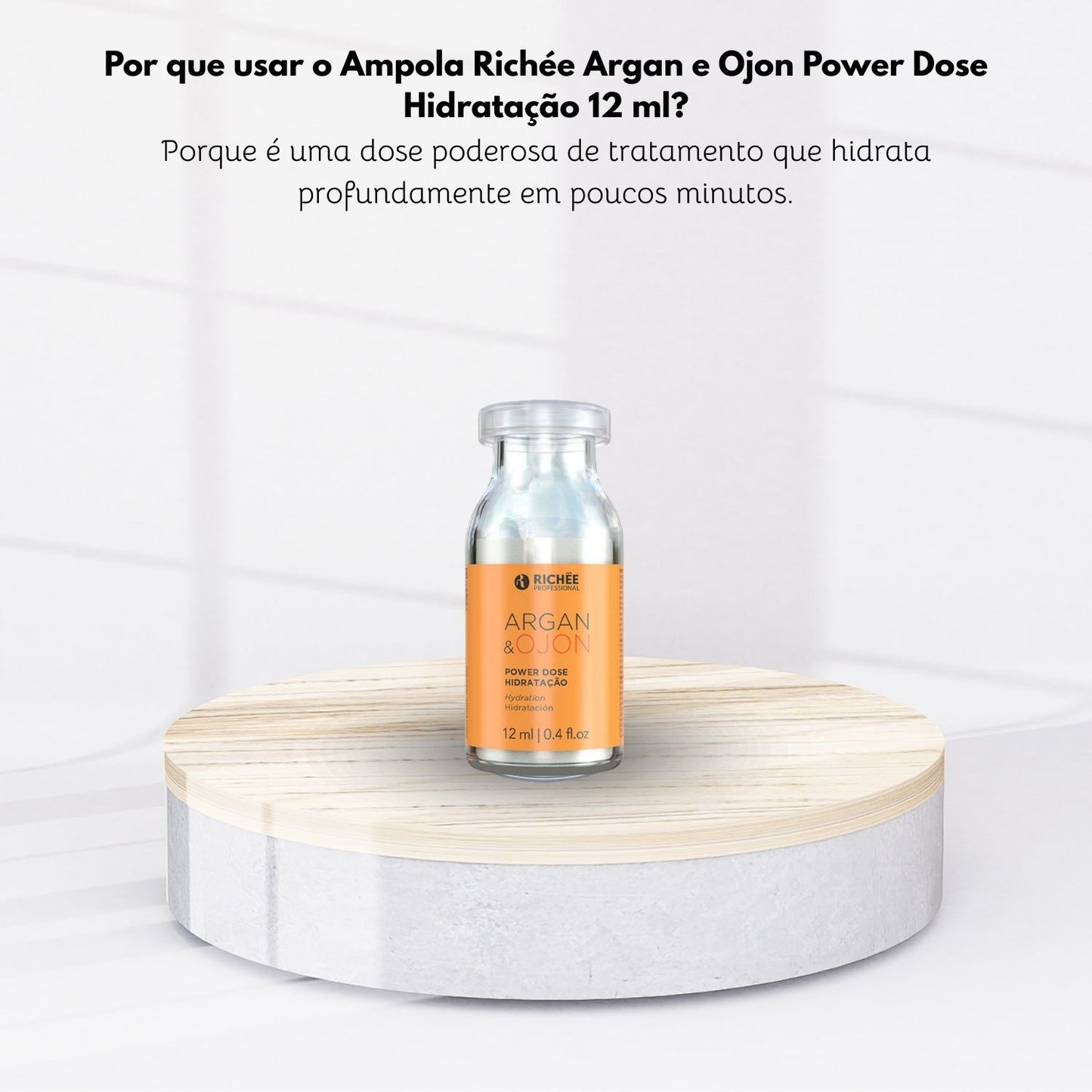 Ampola Richée Argan e Ojon Power Dose Hidratação 12 ml