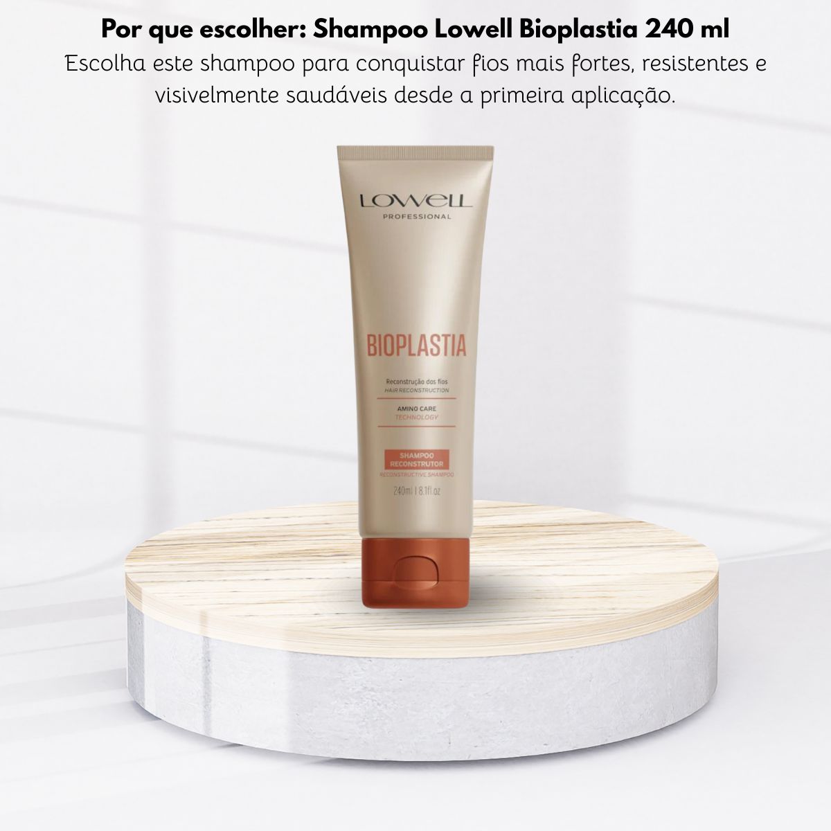Shampoo Lowell Bioplastia Reconstrói Cabelos Danificados 240 ml