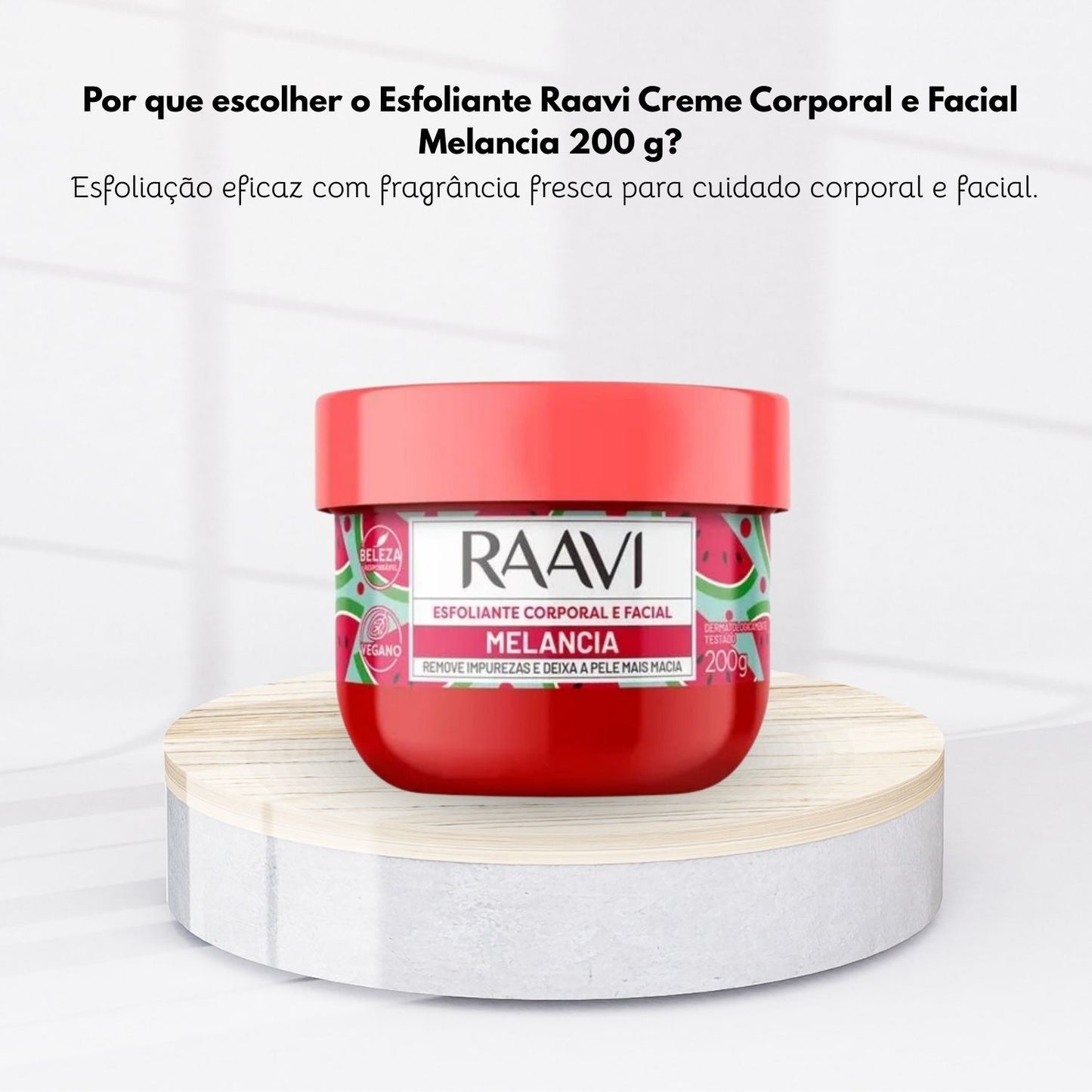 Esfoliante Raavi Creme Corporal e Facial Melancia 200 g