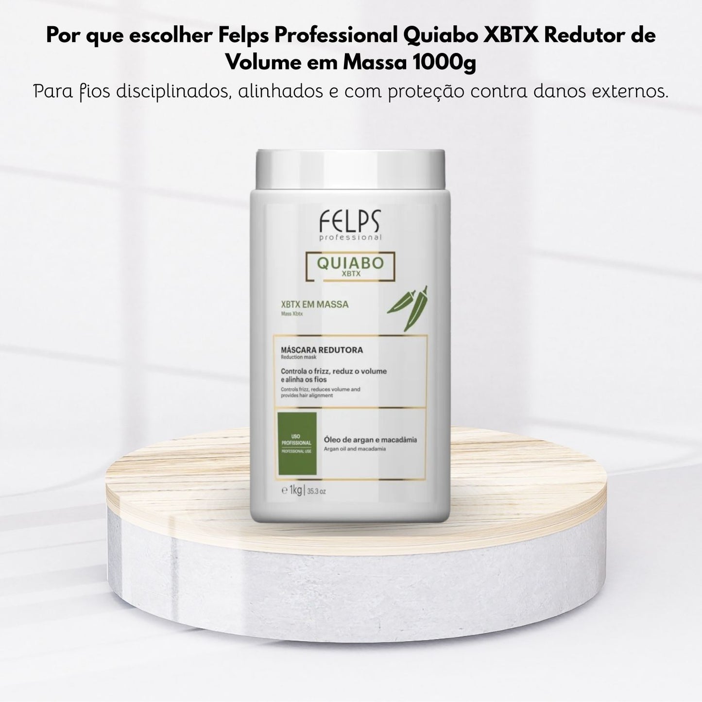 Botox Capilar Felps Quiabo XBTX Redutor de Volume em Massa 1000 g