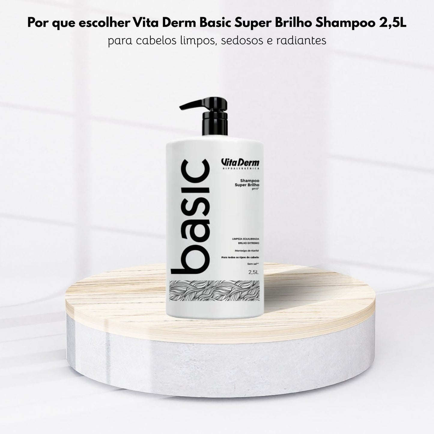 Shampoo Vita Derm Basic Super Brilho 2,5L