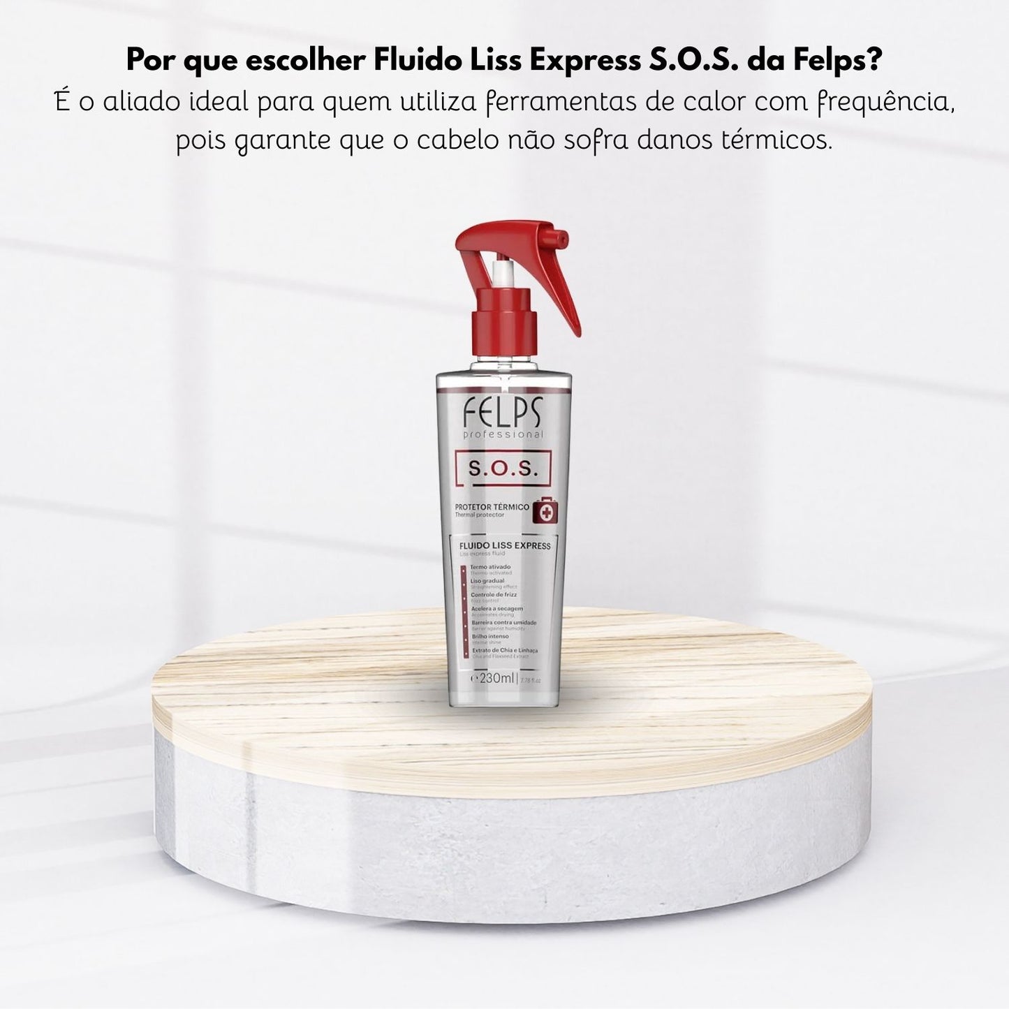 Felps S.O.S Liss Express Fluído Termoprotetor 230 ml