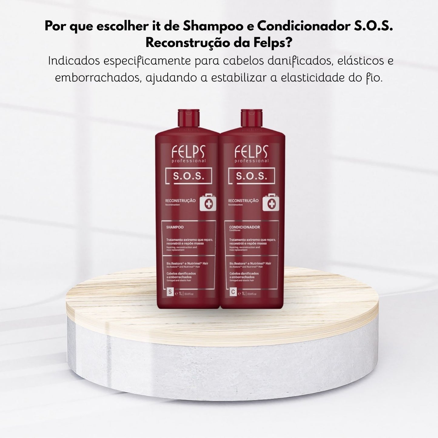 Kit Felps S.O.S Shampoo + Condicionador (2 x 1 Litro)
