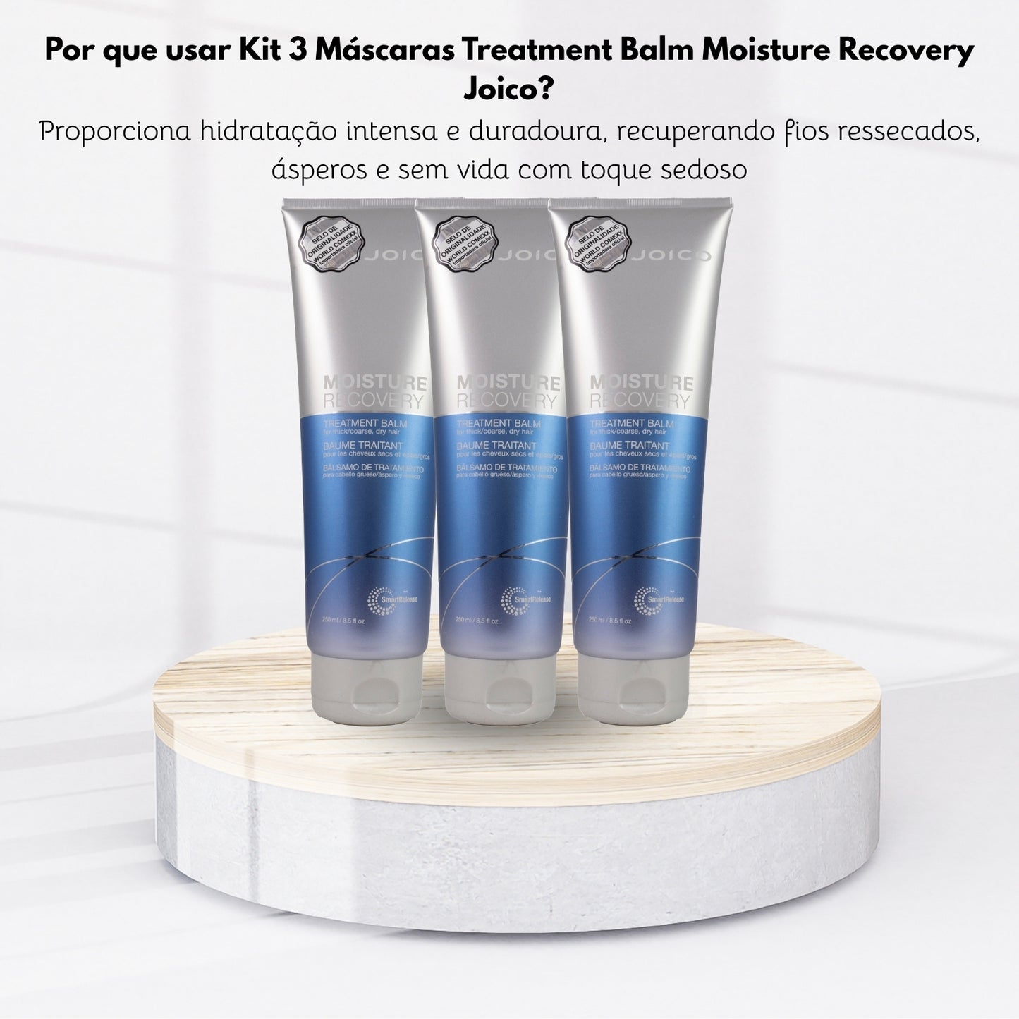 Kit Joico Moisture Recovery Treatment Balm 3 Máscara 250 ml