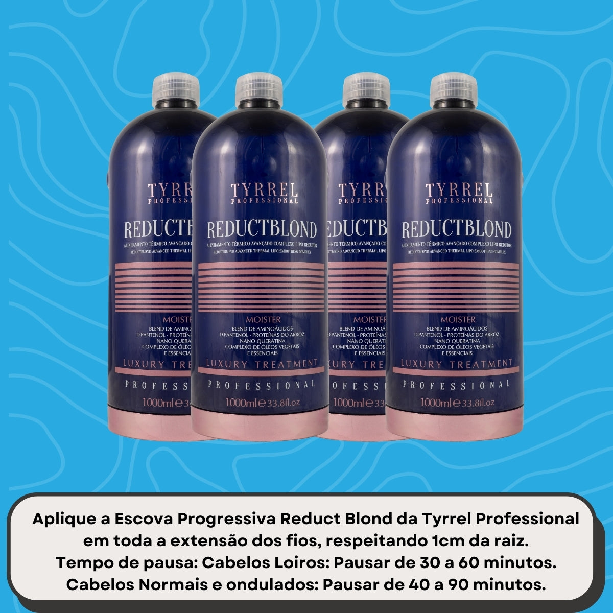Kit Tyrrel Reductblond 4 Alinhamento Térmico 1 Litro