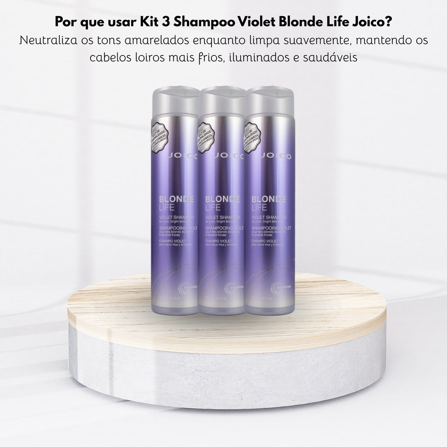 Kit Joico Blonde Life Violet Smart Release 3 Shampoo 300 ml