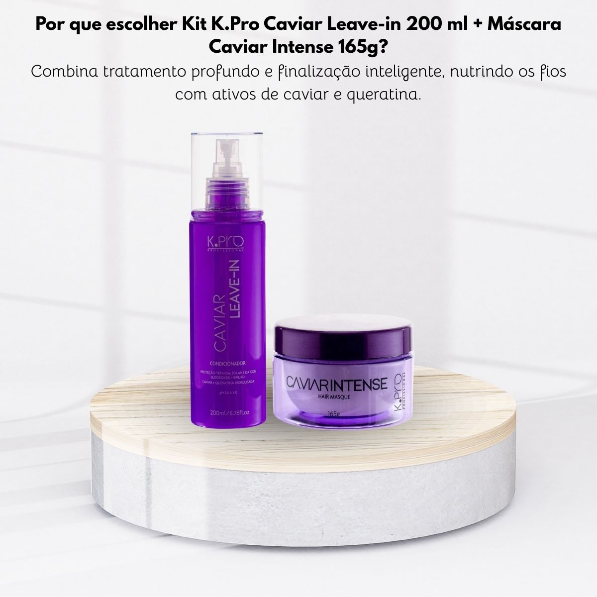 Kit K.Pro Caviar Color Máscara 165 g + Leave-in 200 ml
