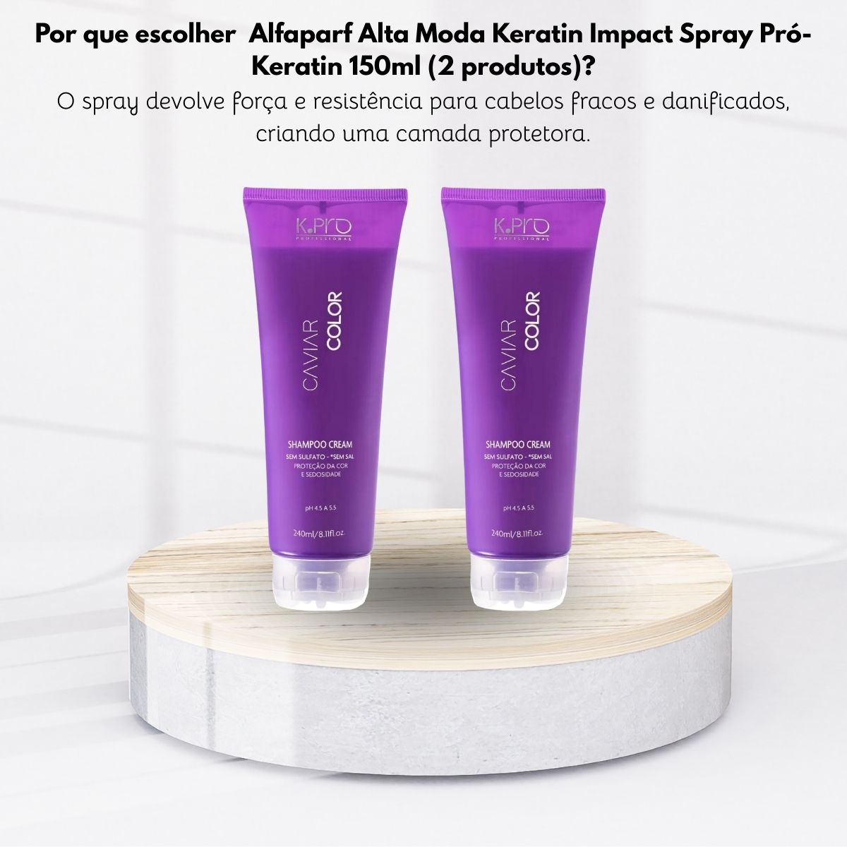 Kit K.Pro Caviar Color 2 Shampoos Cream 240 ml