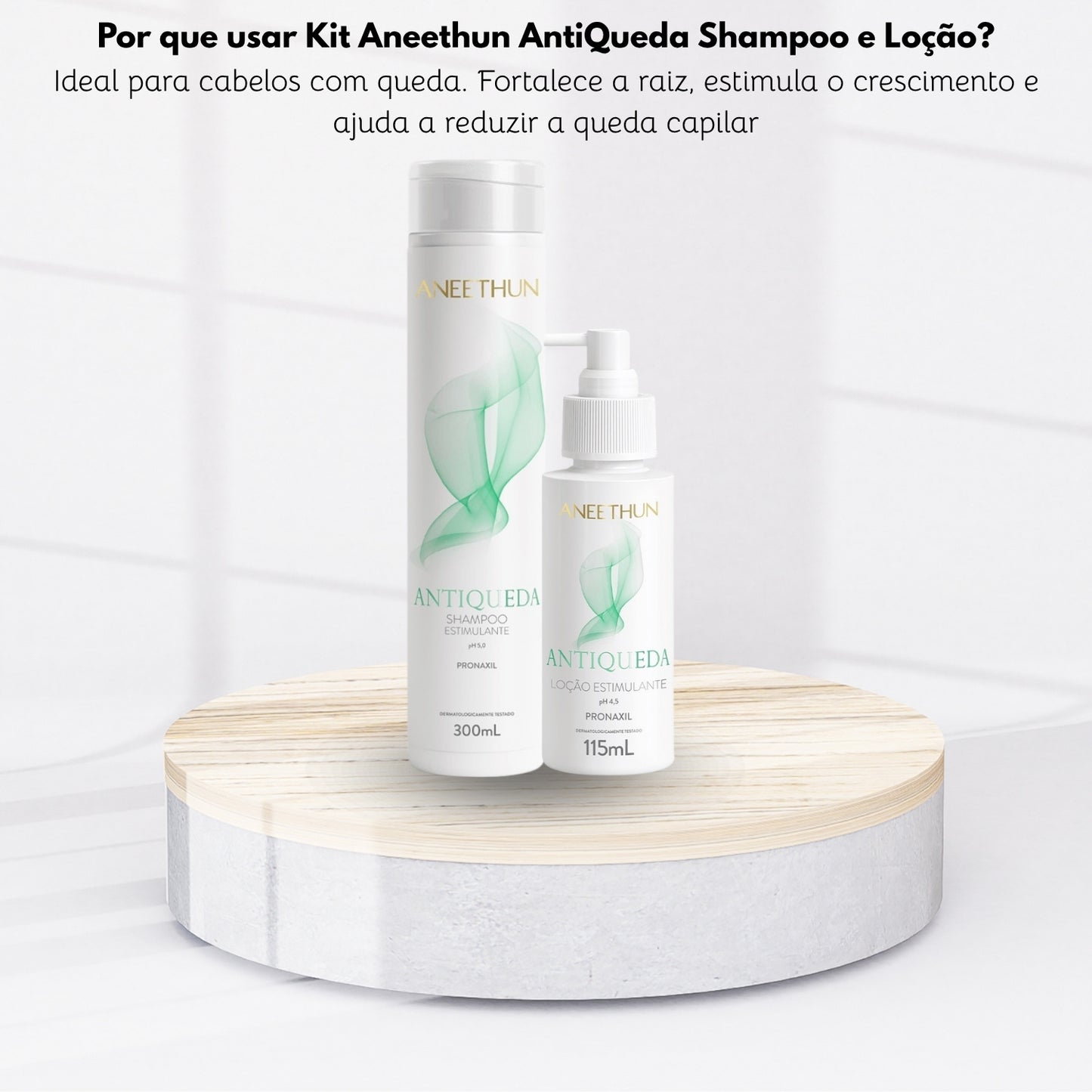 Kit Aneethun AntiQueda Shampoo 230 ml + Loção Estimulante 115 ml