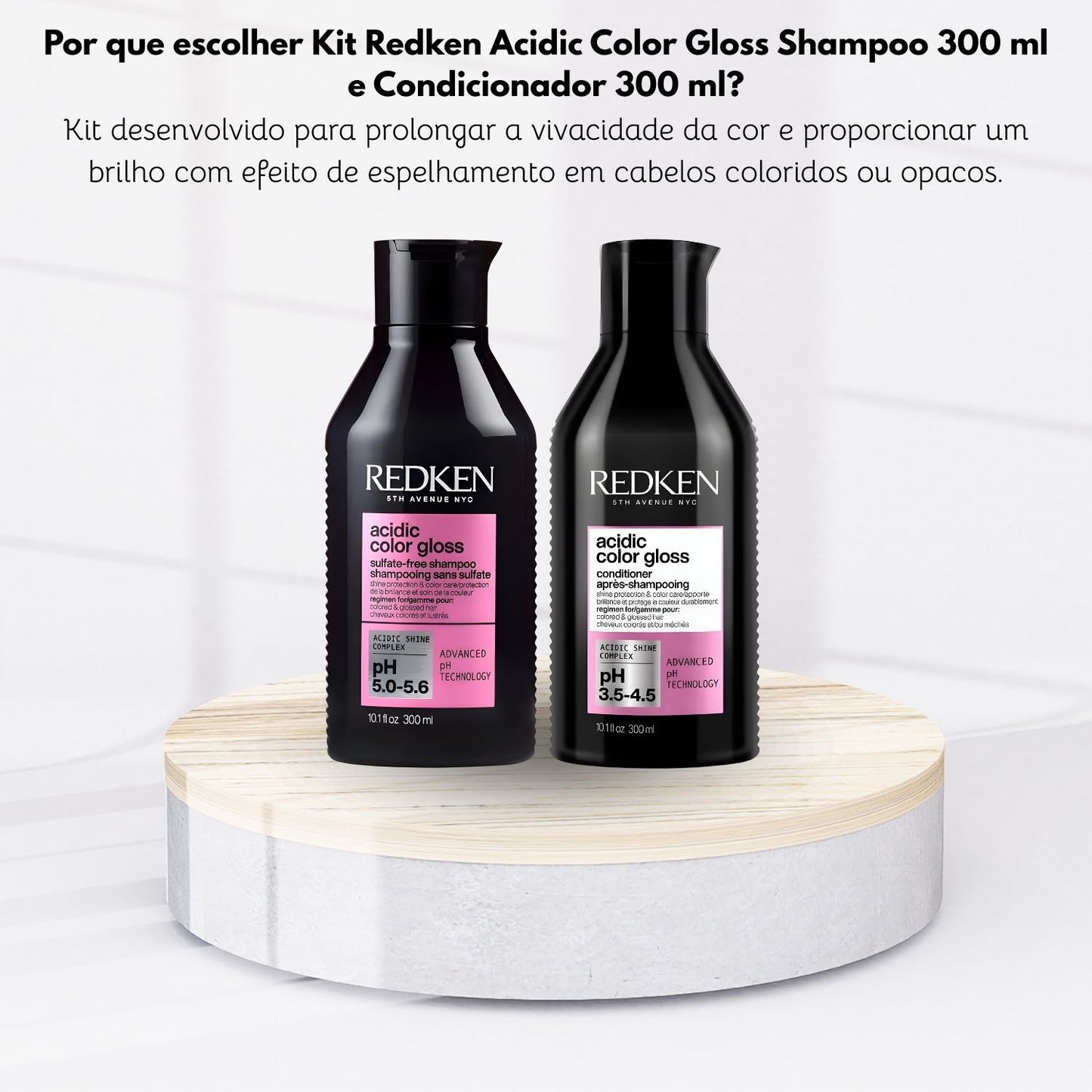 Kit Redken Acidic Color Gloss Shampoo 300 ml e Condicionador 300 ml