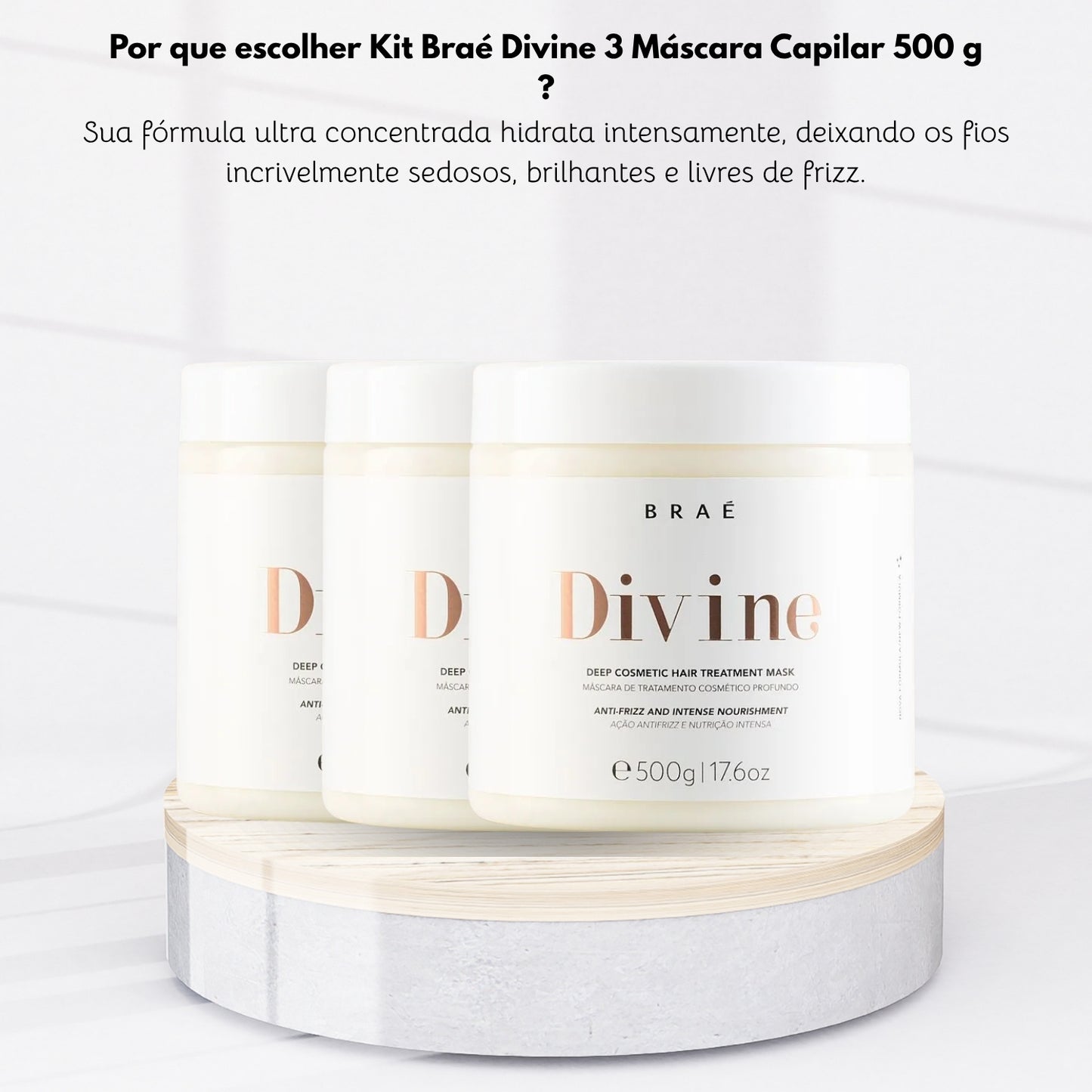 Kit Braé Divine 3 Máscara Capilar 500 g