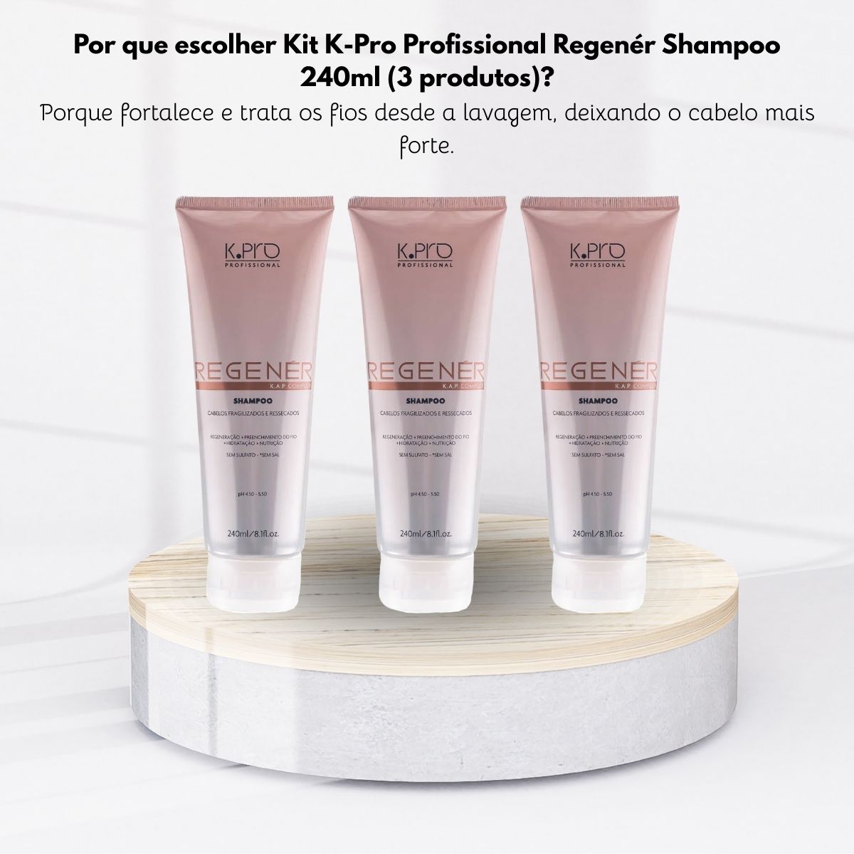 Kit K.Pro Regenér 3 Shampoos 240 ml