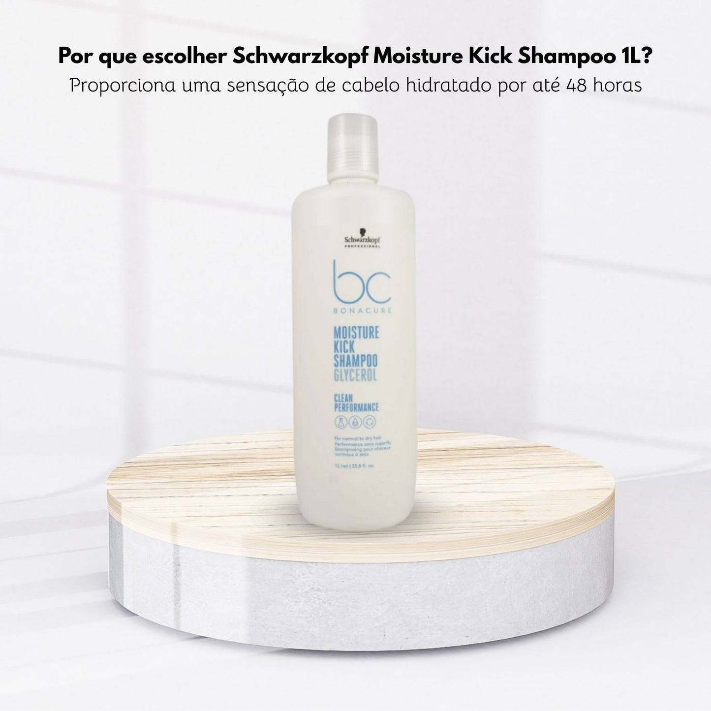 Shampoo Schwarzkopf Moisture Kick Shampoo Hidratante 1 Litro