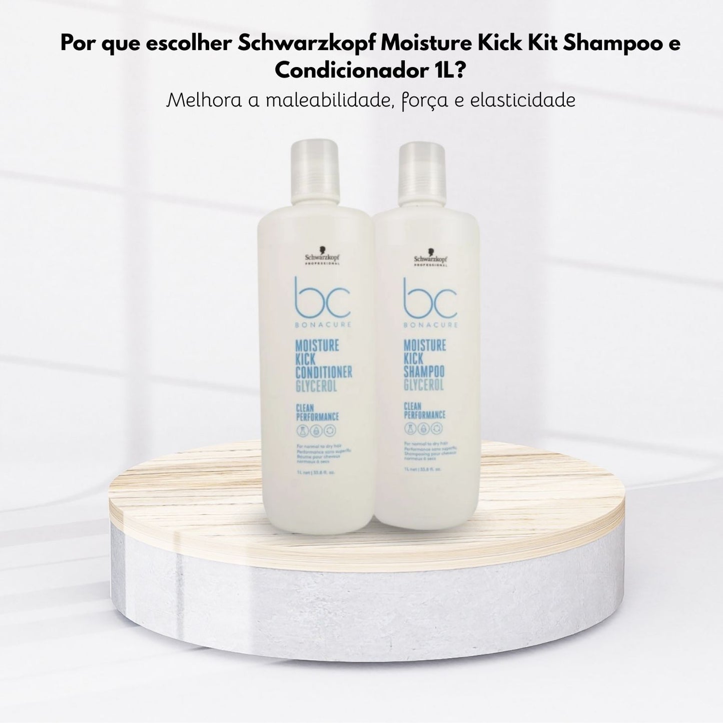 Kit Schwarzkopf Moisture Kick Shampoo e Condicionador 1 Litro