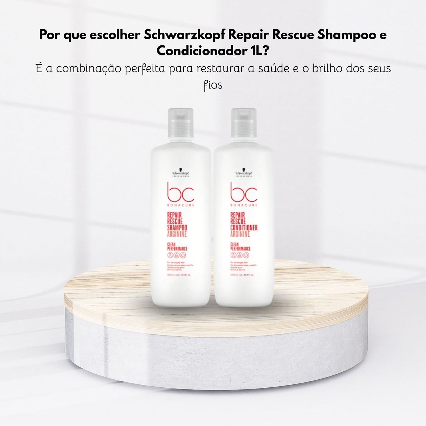 Kit Schwarzkopf Repair Rescue Shampoo e Condicionador 1 Litro