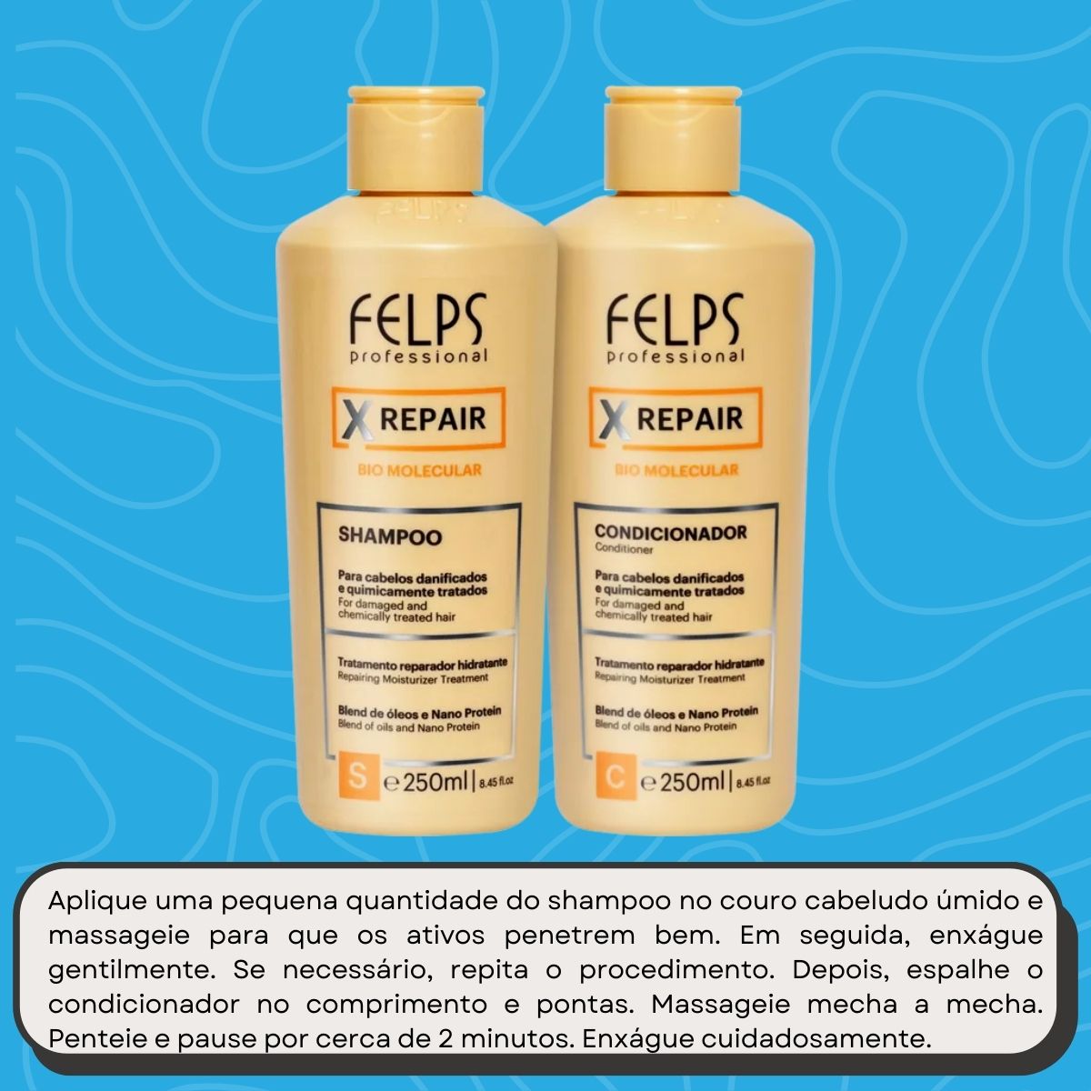 Kit Felps XRepair Shampoo + Condicionador 250 ml