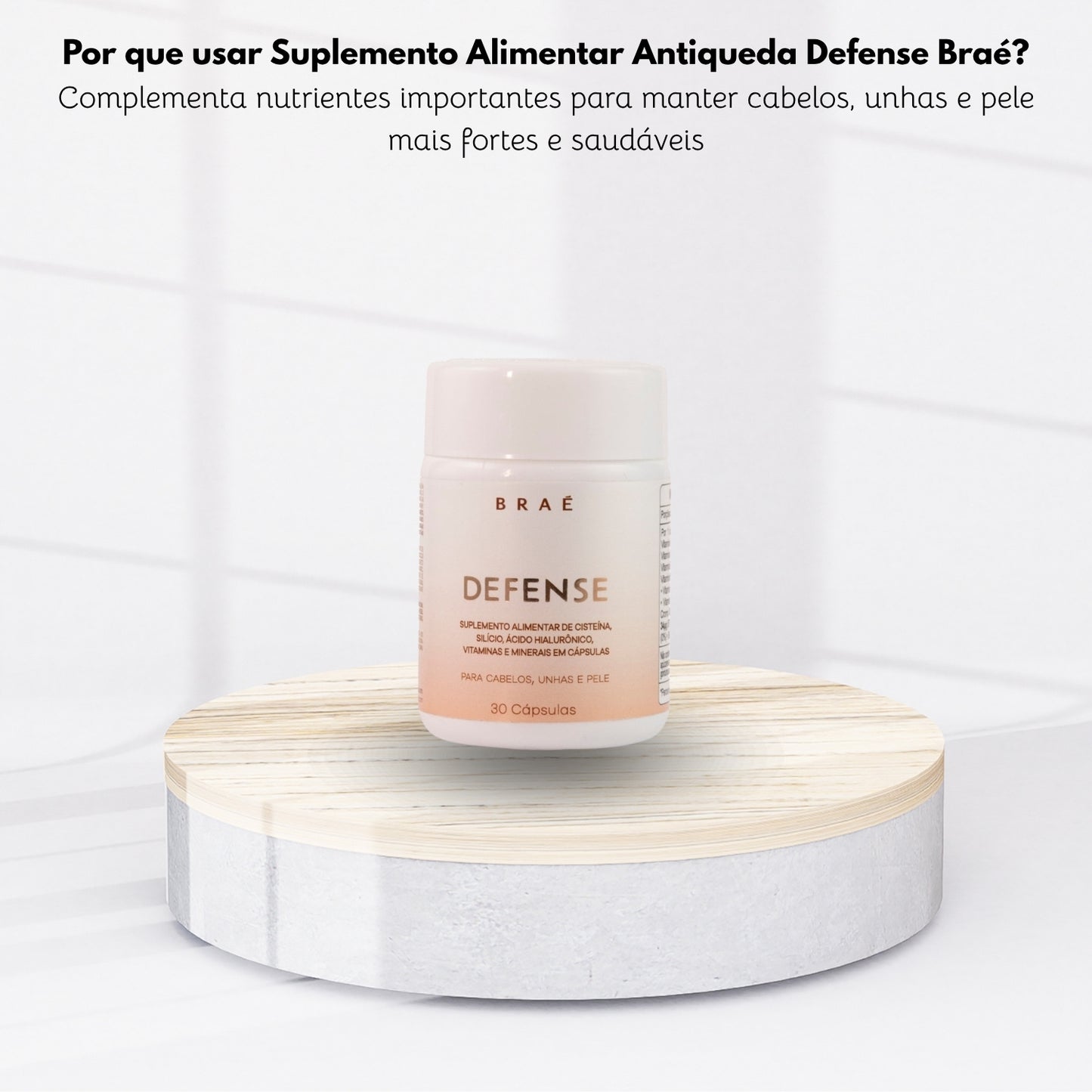 Braé Defense Suplemento Alimentar Antiqueda 30 Cápsulas